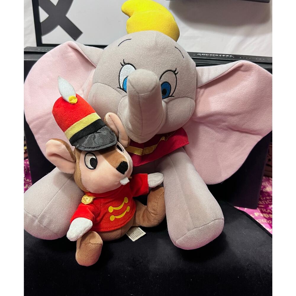 Vintage Disney’s Iconic Dumbo & Timothy Q. Mouse Plushies Collectibles Toys
